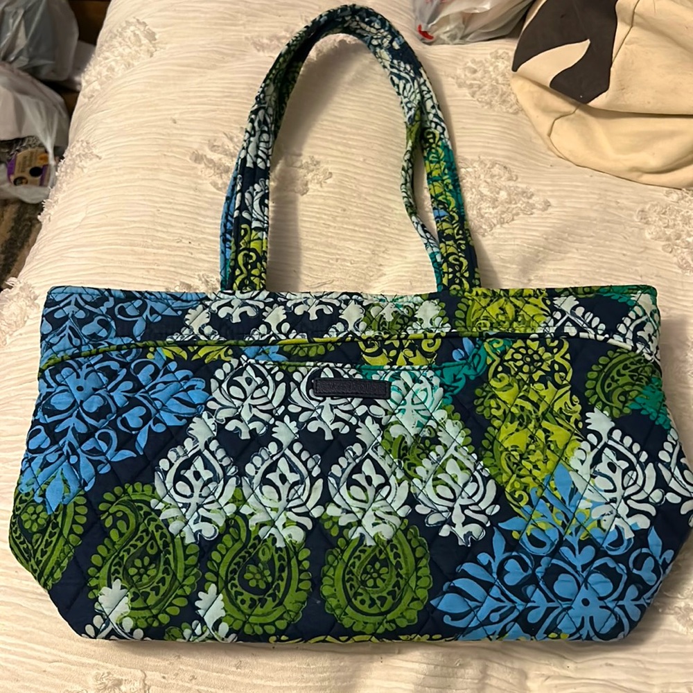 Get Carried Away with a Brand New Vera Bradley Caribbean Sea Mandy Small Tote